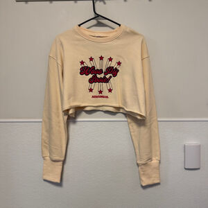 Gameday Couture Cropped Sweatshirt M NWT New Arkansas Razorbacks Woo Pig Sooie